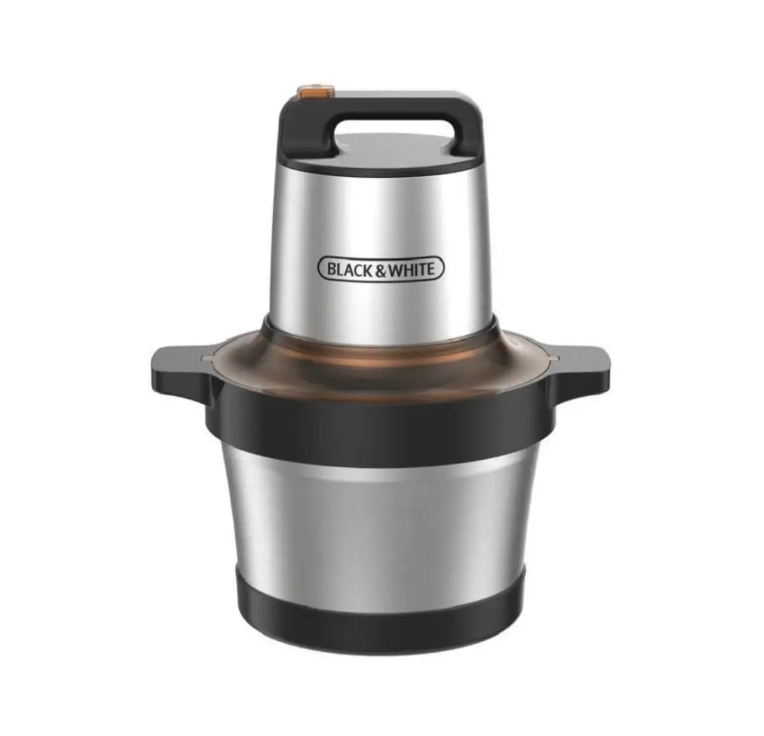 Black & White Professional Electric Food Chopper, 1500W, 6L, Stainless Steel, 2 Speed Settings, CH-860S