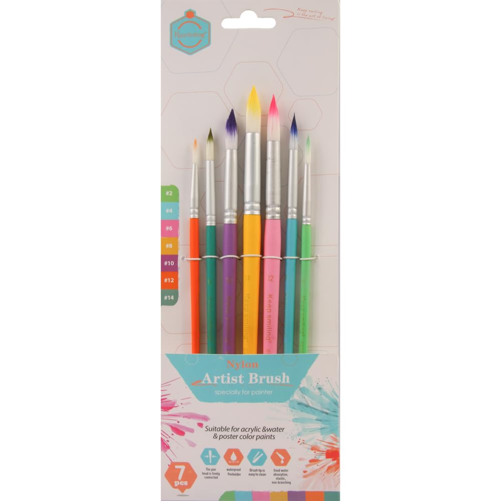 Keep Smiling MH8-956880R Round Color Brush Set 7 Pieces