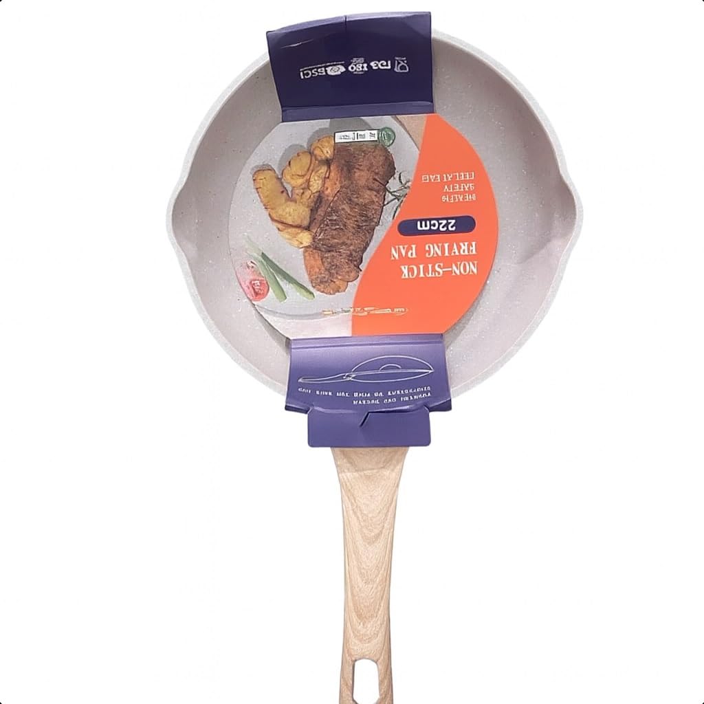 Home Care WA-425 22cm Frying Pan Compact Stainless Steel Cooking Essential, Pack of 1 - Stainless Steel