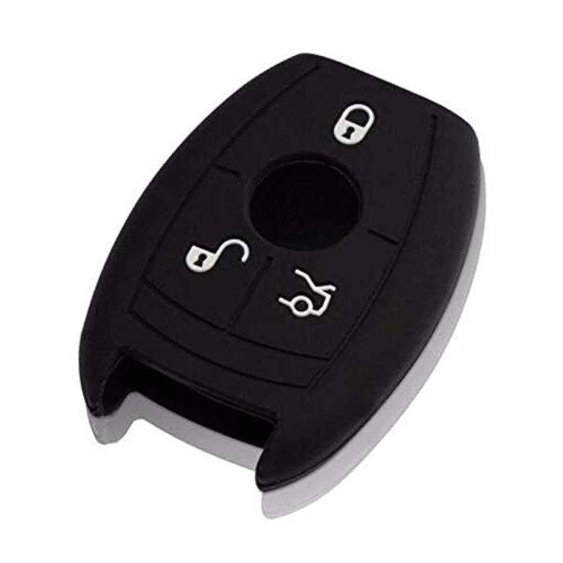 Mercedes 3 Button Car Key Silicone Cover - Black