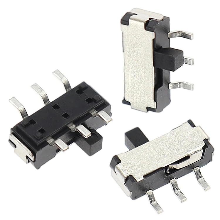 Button Power - MSK-22D27 SMD Sideslip Toggle Switch 6Pin Microswitch 1P2T Slide Switch 2 Position MSK22D27 (9mm x 4mm) for PCB SMD