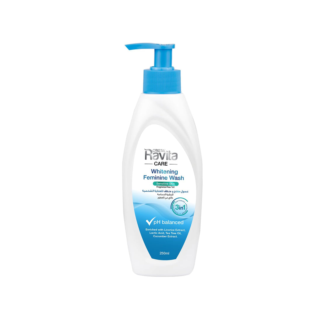 Cristal Ravita Care Wash Shower Gel, Sensitive Skin, 250ml