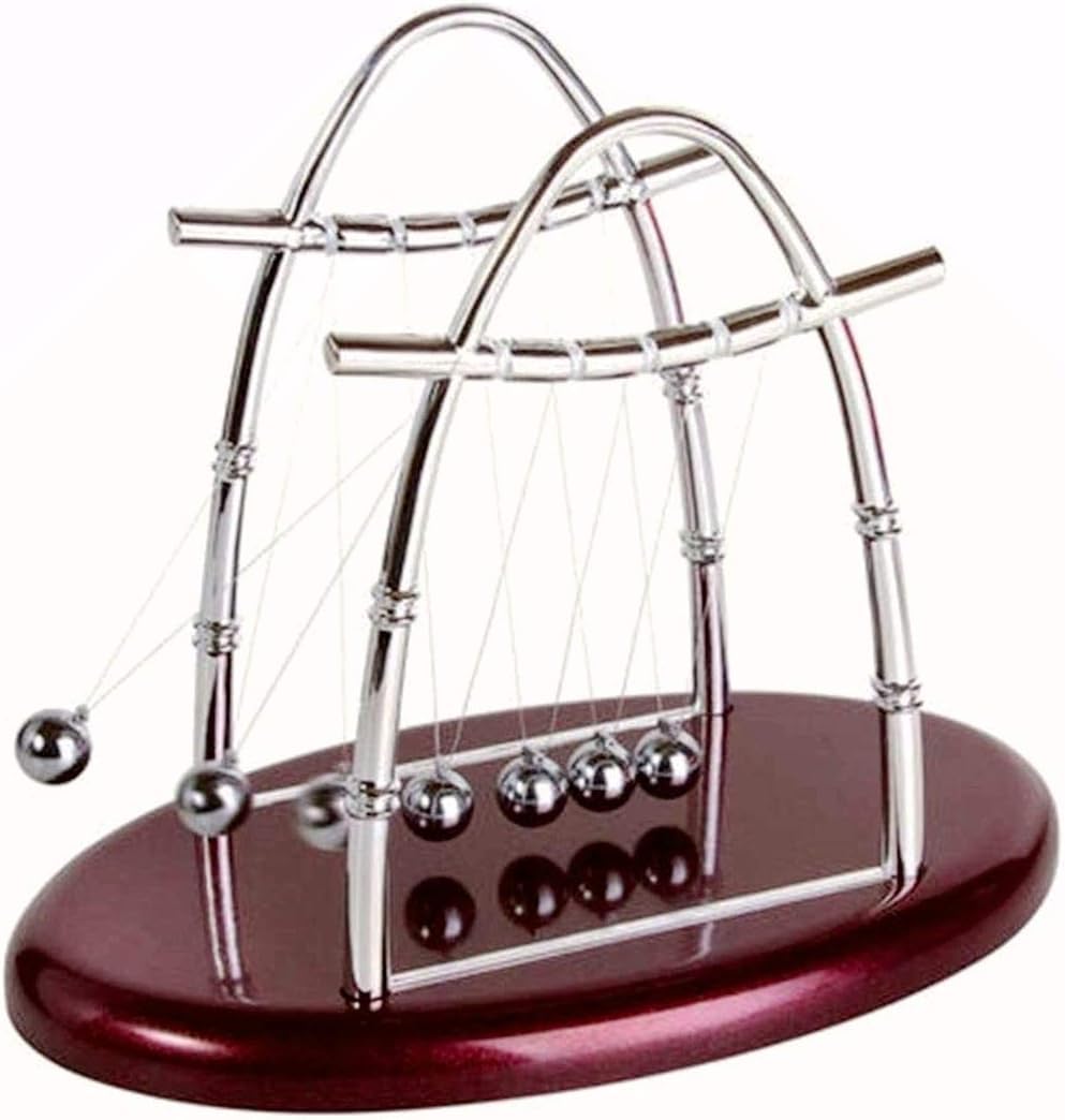 Newton's Cradle - Demonstrate Newton's Laws with Swinging Balls Balance Ball Physics Science Office Desk Decoration Boy Girls (U-Shape)