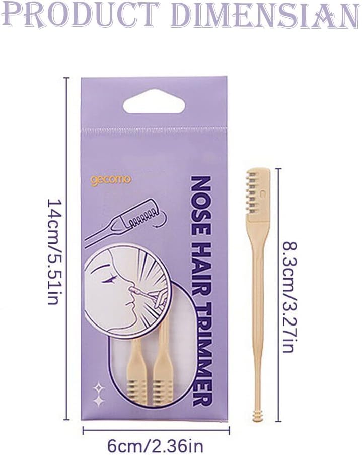 2 Pcs Best Universal Manual Nose Hair Trimmer for Men and Women - Painless Nasal and Ear Hair Remover, Small Trimmer for Men, Ear Cutter Knife, Trimmers Clipper