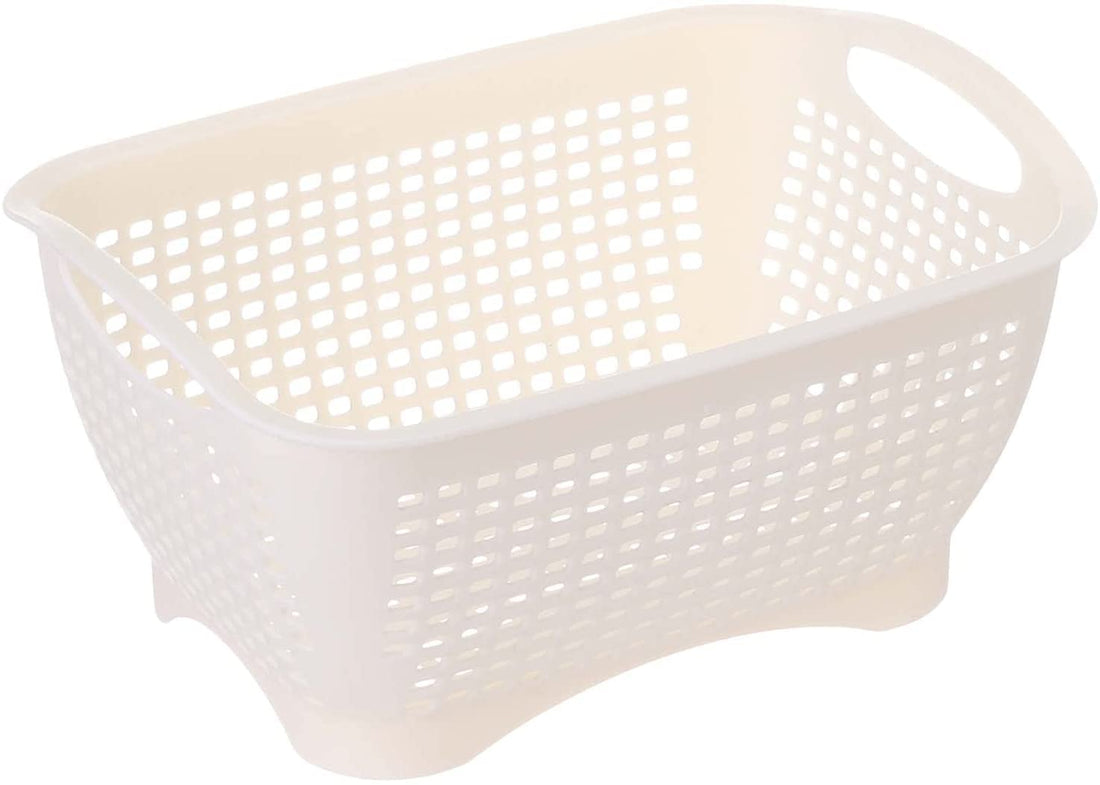 elyassin Large Plastic Rectangular Basket With Hand - Assorted Colour