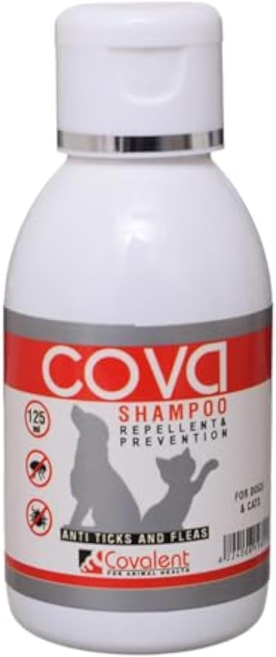 Covalent Cova Anti Ticks And Fleas Shampoo For Dogs And Cats,125Ml