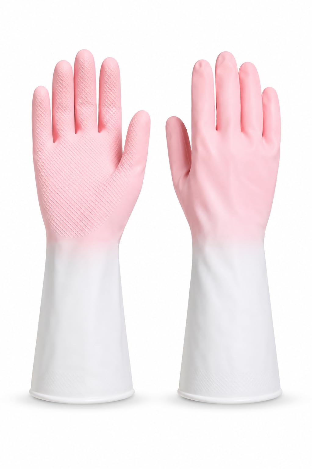 Heavy Duty Reusable Cleaning Gloves Large Size – Long Cuff Waterproof Household Rubber Gloves for Dishwashing, Kitchen Cleaning, Bathroom, Laundry & General Housework