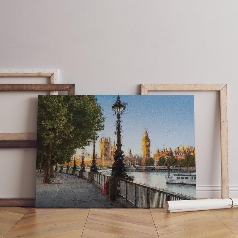 Famous Big Ben during sunset in London printed on canvas 90x60