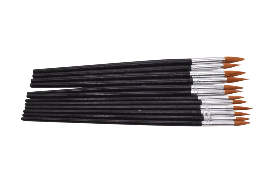 Wei Yi Watercolor Brush Set, 12 Pcs - Black