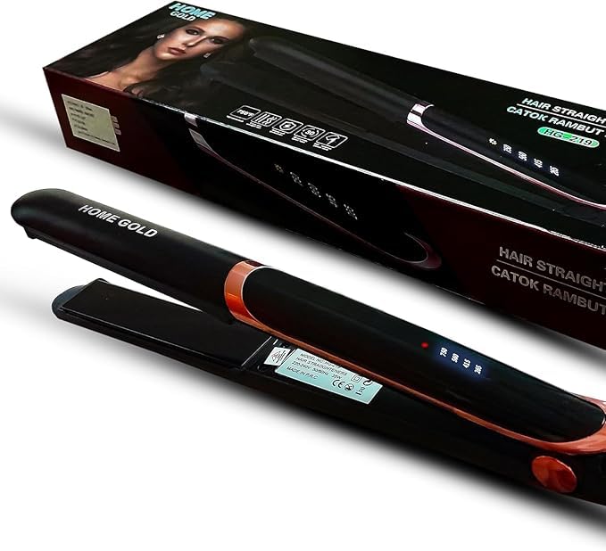 Home Gold HG-219 Salon Quality Hair Straightener & Styler with 750°C, Perfect for Curly and Straight Hair, 30 Seconds Fast Heat-up with 360° Swivel Cord, 35W