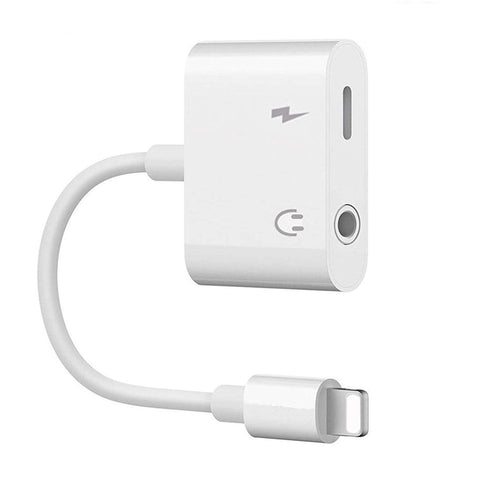 Headphone Jack Adapter for iPhone Car Charger 3.5mm Aux Earphone Audio Splitter and Charge Connector for iPhone 7/8/X/7 Plus/8 Plus/XS MAX Support Jack Dongle Converter and Charger Compatible All iOS