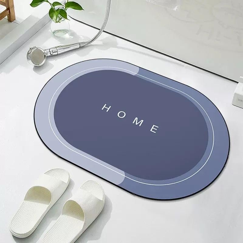 Bath Mat Leather Super Absorbent Quick Dry Bath Mat Eco Friendly Non Slip Door Mat 60cm*40cm (Shape 17)