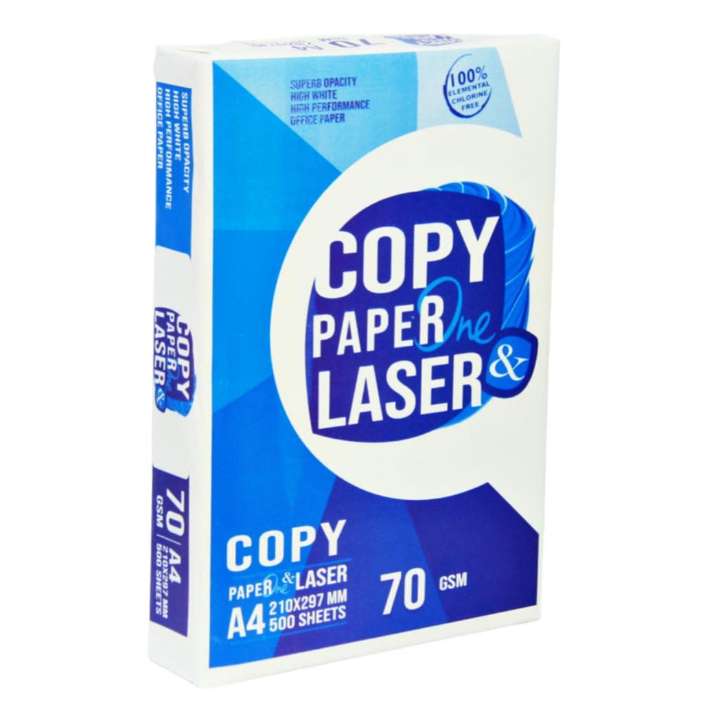 A4 Copy Paper and Laser 70 GSM - Pack of 500 Sheets for Printers and Multipurpose (1 Piece)