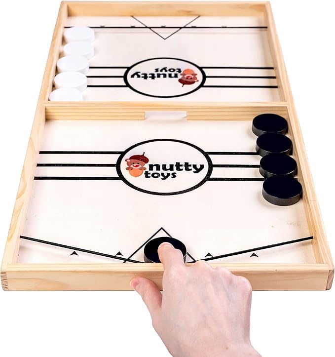 Sling Puck Family Game XL - Fast & Rapid Tabletop Table Battle, Top Xmas Gift 2023, Unique Kids & Adults Christmas Stocking Stuffer Idea, Best Teenage Girl, Teen Boy & Tween Holiday Present