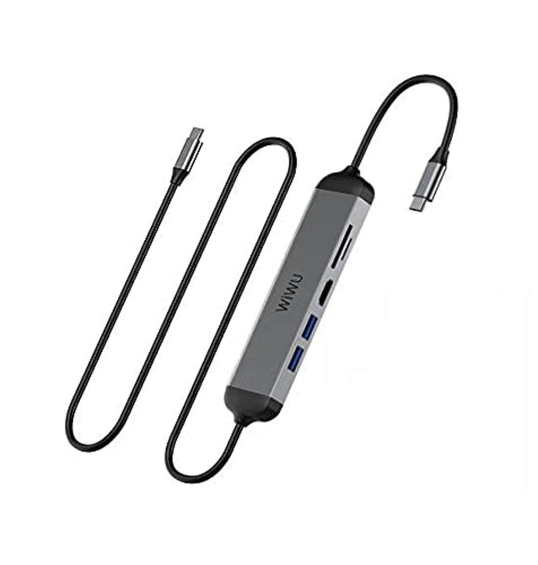 WiWU A521H 5 In 1 USB-C Type C Hub and Extension Cable For MacBook (1.6m)