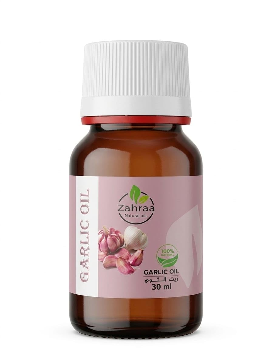 ZAHRAA 100% Pure Edible Garlic Oil – Food Grade | Cold Pressed, Natural & Healthy - 30 ml