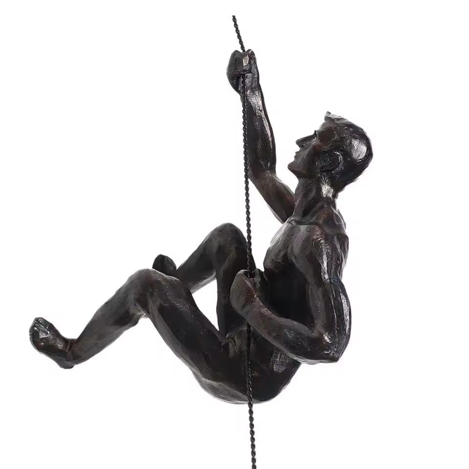 Climbing Man Action Figure, Wall Art Sculptures Home Decor, Creative Art Sculptures for Home Decor
