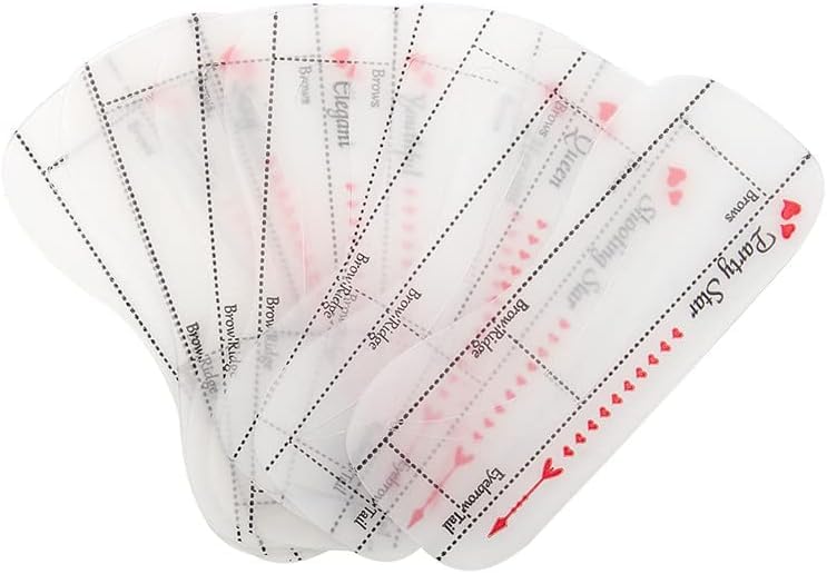 10Pcs Precisely Position Eyebrow Stencils,Attach Tightly Cost-saving One Step Eyebrow Template Kit,Professional Portable Eyebrow Shaping Stencils (1pc)