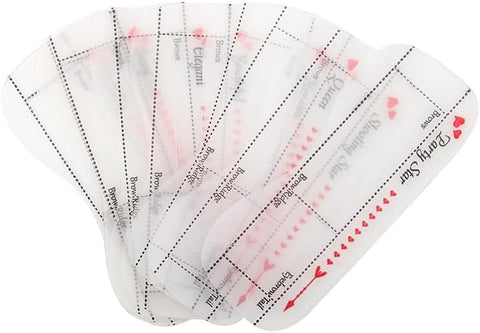10Pcs Precisely Position Eyebrow Stencils,Attach Tightly Cost-saving One Step Eyebrow Template Kit,Professional Portable Eyebrow Shaping Stencils (1pc)