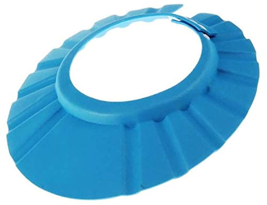 Safe shampoo shower bath cap for baby children, blue
