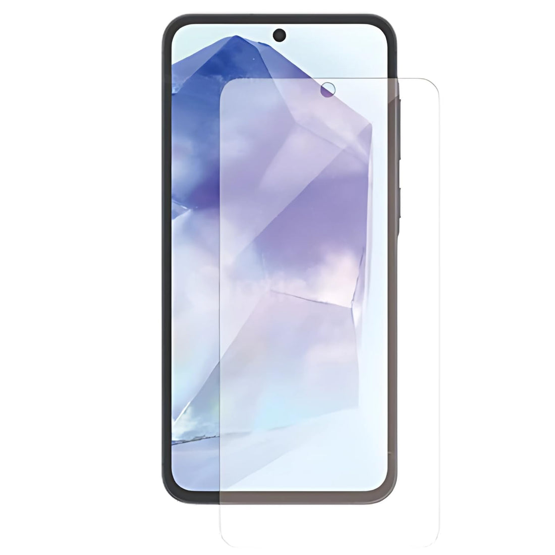 Screen Protector Compatible With Galaxy A55, Plastic Clear, Anti-Shock (Does Not Cover Black Frame)