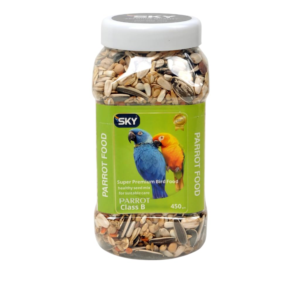 Eat Parrots .Sky Class B Parrot Food 450g | Super Premium Blend for Medium Parrots | Rich Nutrition for Casco, Amazon, Small Cockatoo