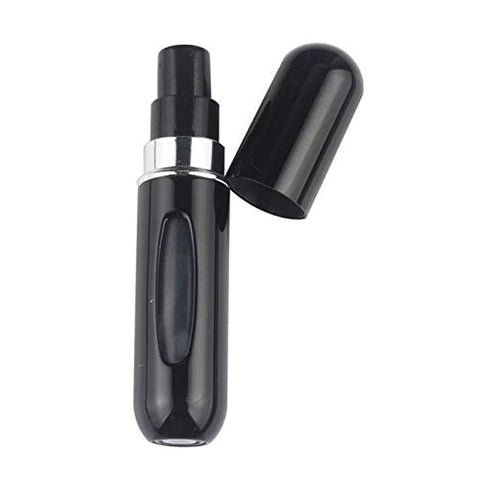 Portable Bottom Refillable Spray Perfume Bottle Set For Travel (5Ml, Black)