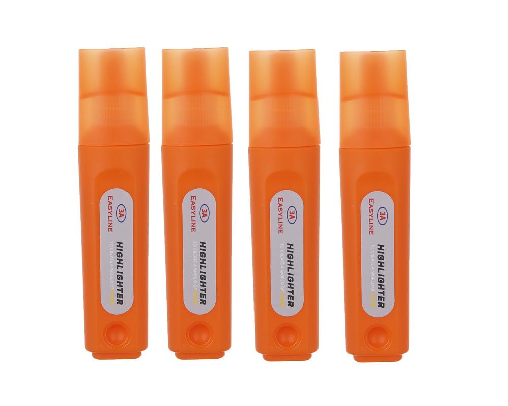 3A 705-4 Highlighter Set Of 4 Pieces - Orange