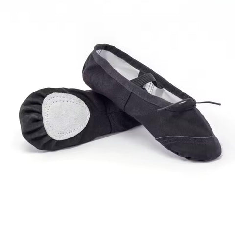 Ballet Ballerina Canvas Flat Leather Sole Dance for Toddlers Kids Yoga Ballet Dancers for Girls (Multicolour)