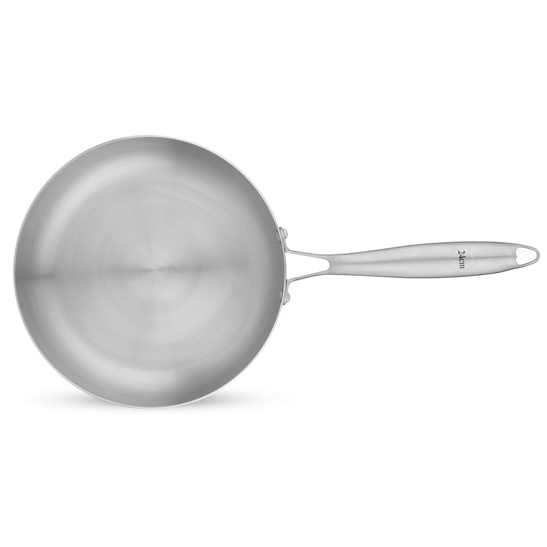 Fry Pan, 24cm, Modern, Stainless steel 18/10 with Stainless steel Handle, Silver