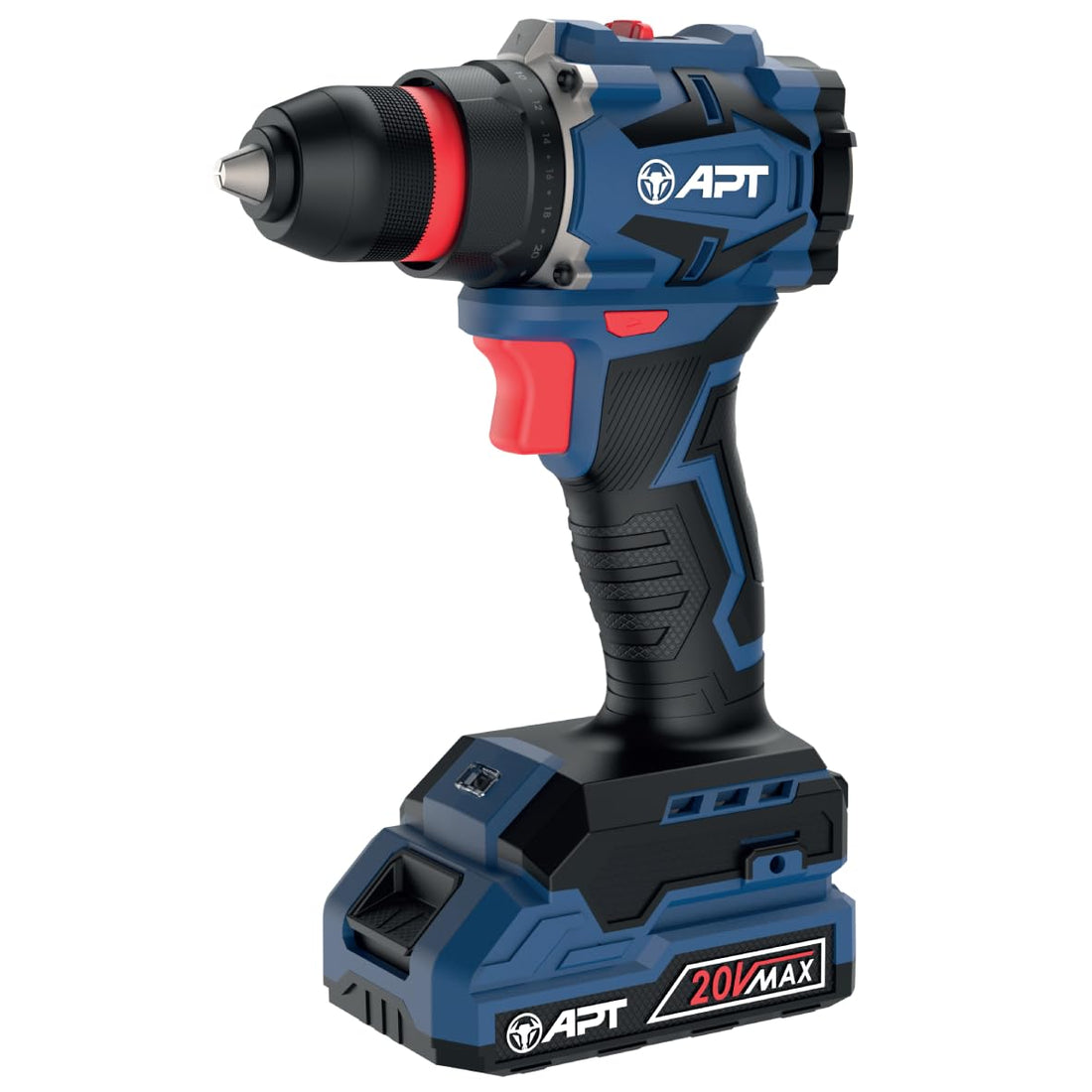 APT Compact Cordless Brushless Drill 10mm 50N.m Metal Chuck 20V 1x2.0A 10C battery/colour box (DW0611045