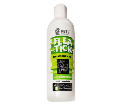 Pets republic flea & tick shampoo with almond oil - 500 ml