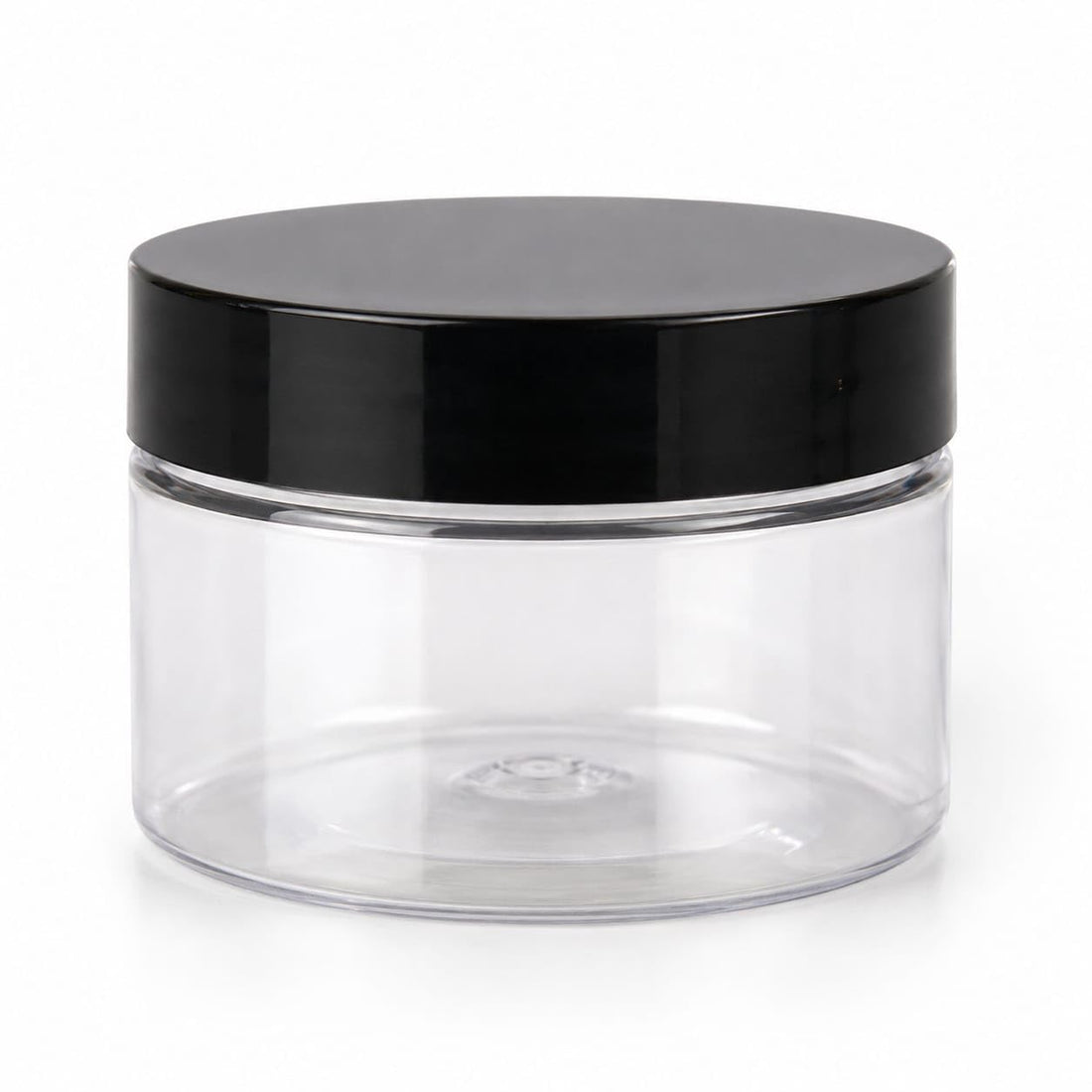 12 Pack 50ml Clear PET Plastic Bottles with Black Airtight Lid - Multi Use for Creams, Scrubs, Samples