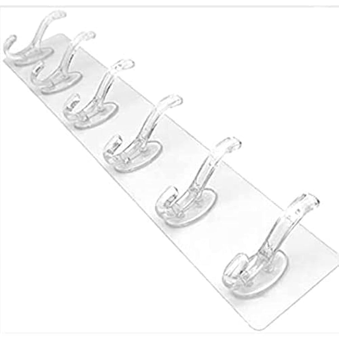 Generic 6 Hook Hook Flexible Sticky Transparent Hanger Key Hanger Clothing Hanger Multi