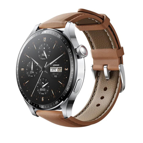 Joyroom Classic Series JR-FC2 Pro Smart Watch (Answer/Make Call) Stylish, Premium Design with Bluetooth Calling & Health Tracking Features - Moonlight Silver