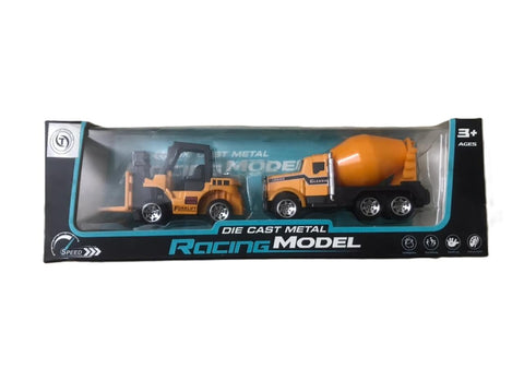 Maket Cement Mixer and Die-cast Metal Bulldozer, Construction Model Cars,
