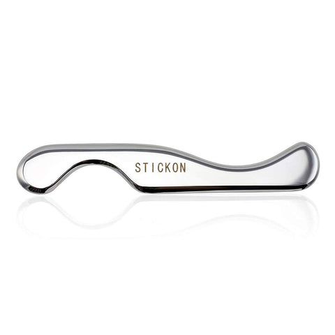 STICKON Stainless Steel Gua Sha Scraping Massage Tool - IASTM Tools Great Soft Tissue Mobilization Tool Design to Reduce Neck, Shoulder, Back and Muscle Pain (C Shape)