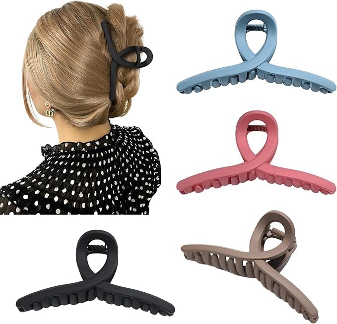 1 Piece Shaped Hair Clip Tortoise Large French Set for Thick and Thin Women Hair Accessory (Tortoise Shell)