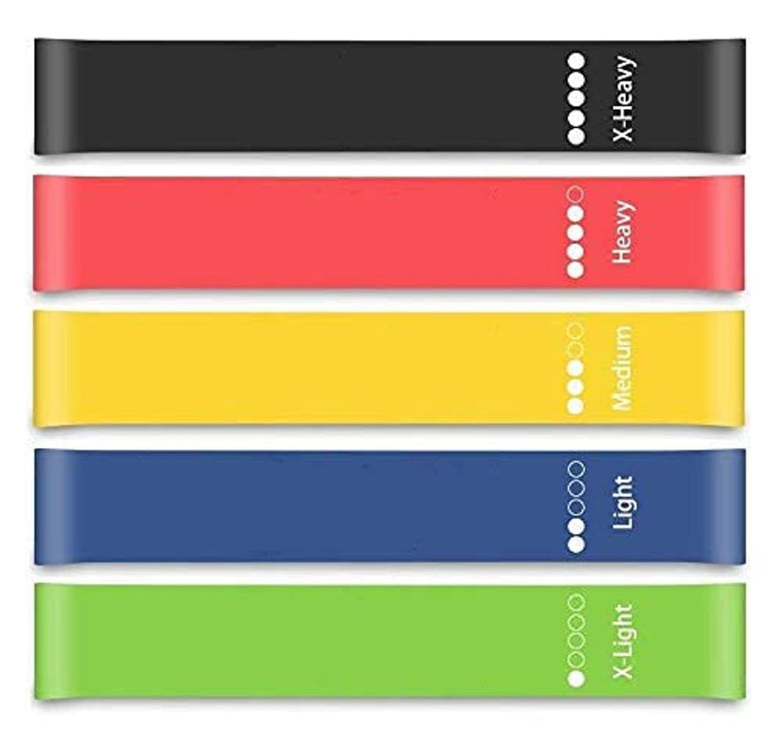 Resistance Bands Set for Men and Women, Pack of 5 Different Levels Elastic Band for Home Gym Long Exercise Workout – Great Fitness Equipment for Training, Yoga