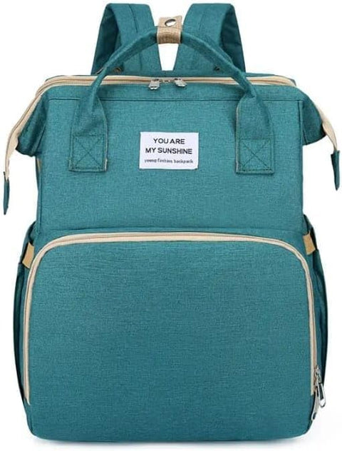 Large Capacity Maternity Bag - Waterproof Baby Bed, Diaper Changing Backpack, and Baby Care Handbag in One (Grey)