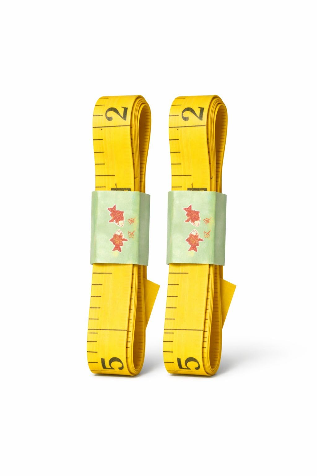Dollar 2 Count Elastic Sewing Tape Measure Double Measure cm and Inch 150cm Multicolor for Import Household Items