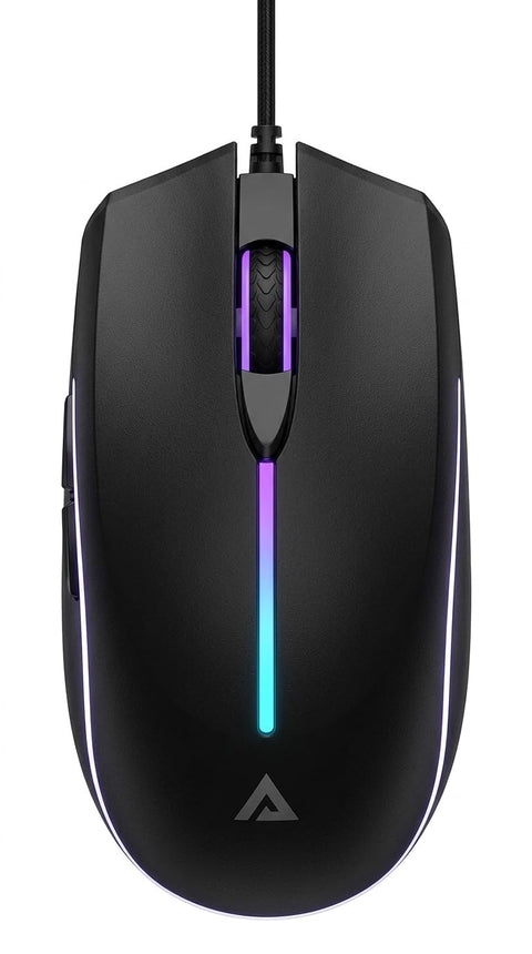 RGB Wired Gaming Mouse Black Ergonomic Design for Daily Use and Gaming