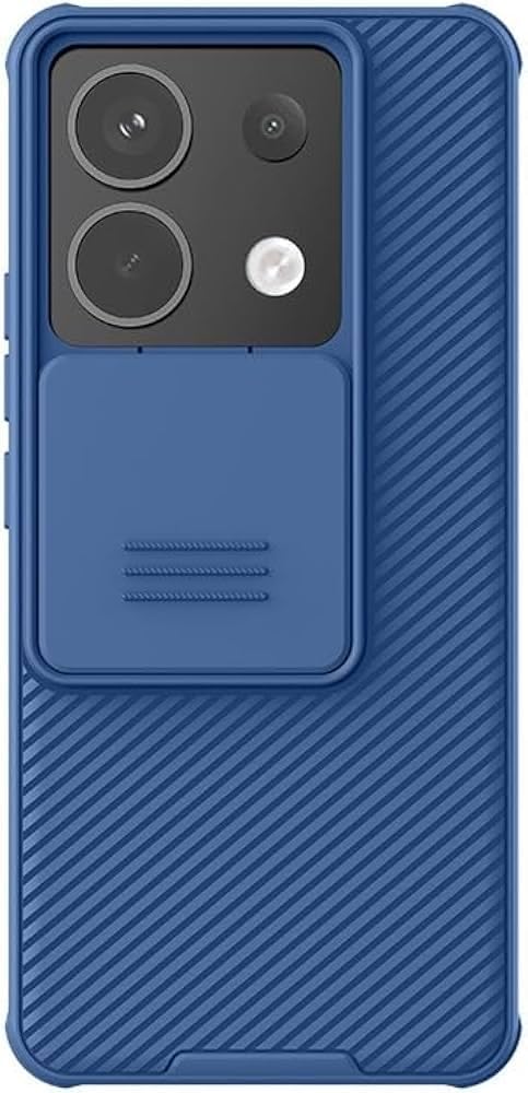 فكرة Nillkin CamShield Pro Case For Redmi Note 13 Pro 5G, Xiaomi POCO X6 5G Slider Camera Close & Open Double Layered Protection TPU + PC, Blue