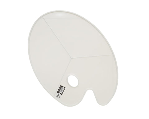 Elmaayergy QS-22 TS-3X Oval Paint Palette With 3 Wells, Made With Premium Material For Durability And Long-Lasting Use - White