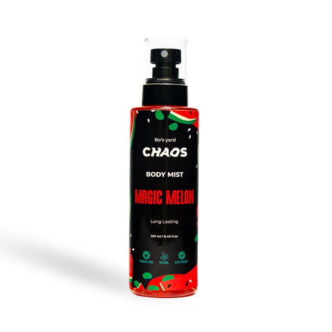 Chaos Body Mist - Magic Melon, Long-Lasting Fruity Fragrance, 250 ml - Bursting with juicy melon vibes leaves Skin Soft & Moisturized | Paraben-Free, Daily Body Spray for Women & Teens