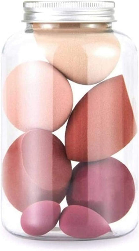 Limited Edition Special Edition Makeup Sponges Set, Foundation Blending Sponge for Liquid Cream and Powder, Dual Use Dry and Wet Use, 7 Pieces, Different Colors (Multi, 1)