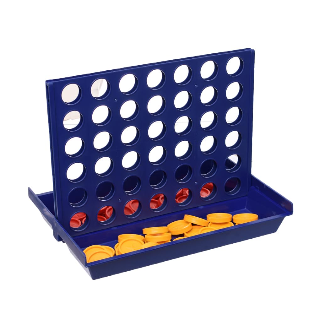Generic 4 In A Line Game An Ideal Intelligeny Game With Discs And Three Winning Ways To Develop Skills For Kids - Multi Color