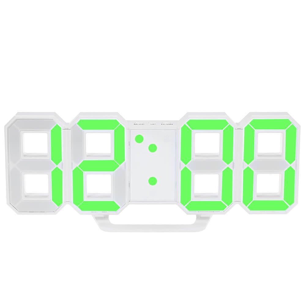 LED Digital Wall Clock 12H/24H Time Display With Alarm and Snooze Function Adjustable Luminance , 2724687434016