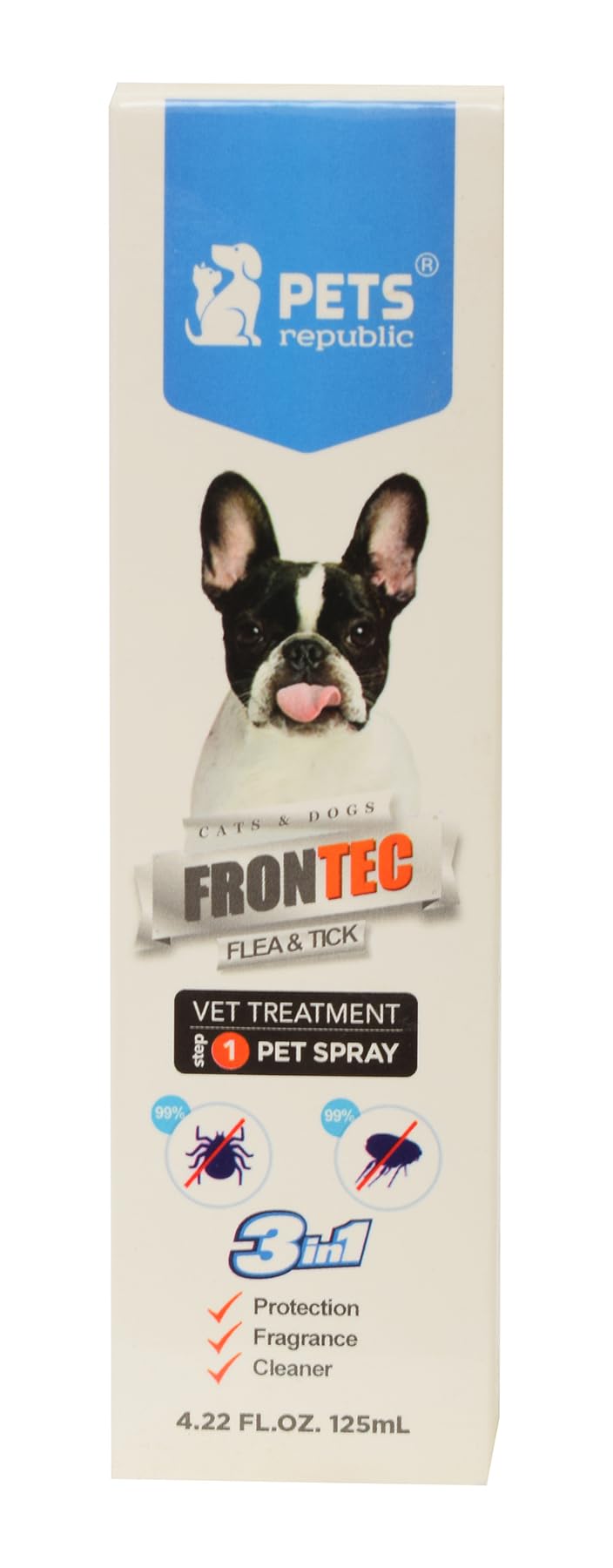 Pets Republic Frontec Flea And Tick Pet Spray 125 Ml Clear