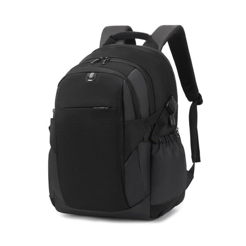 Rahala Backpack for Men Business 18L 15.6'' Laptop Backpack Stylish Lightweight Compact Water-resistant Office Laptop Bag for Travel Daypack College,USB port-RAL2209-Black